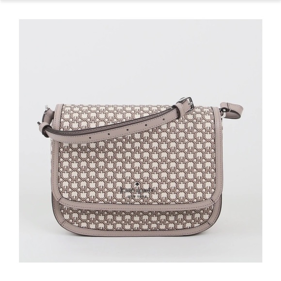 kate spade Handbags - NWT kate spade white multi saddle bag